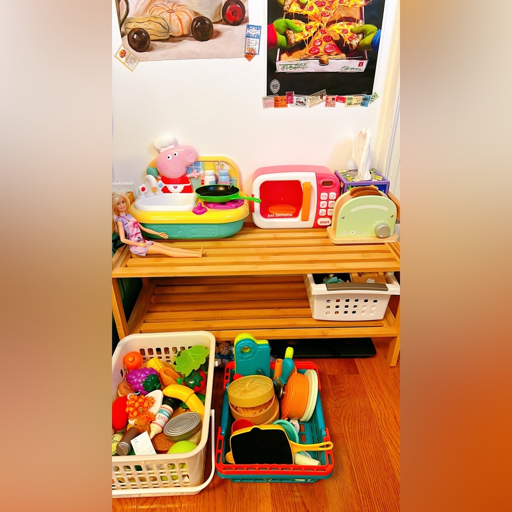 Lots Of Toys  kitchen set Just Like Home Toy Microwave Sounds Lights Works